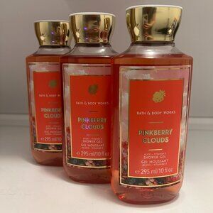 3 Bath and Body Works Pinkberry Clouds Shower Gel